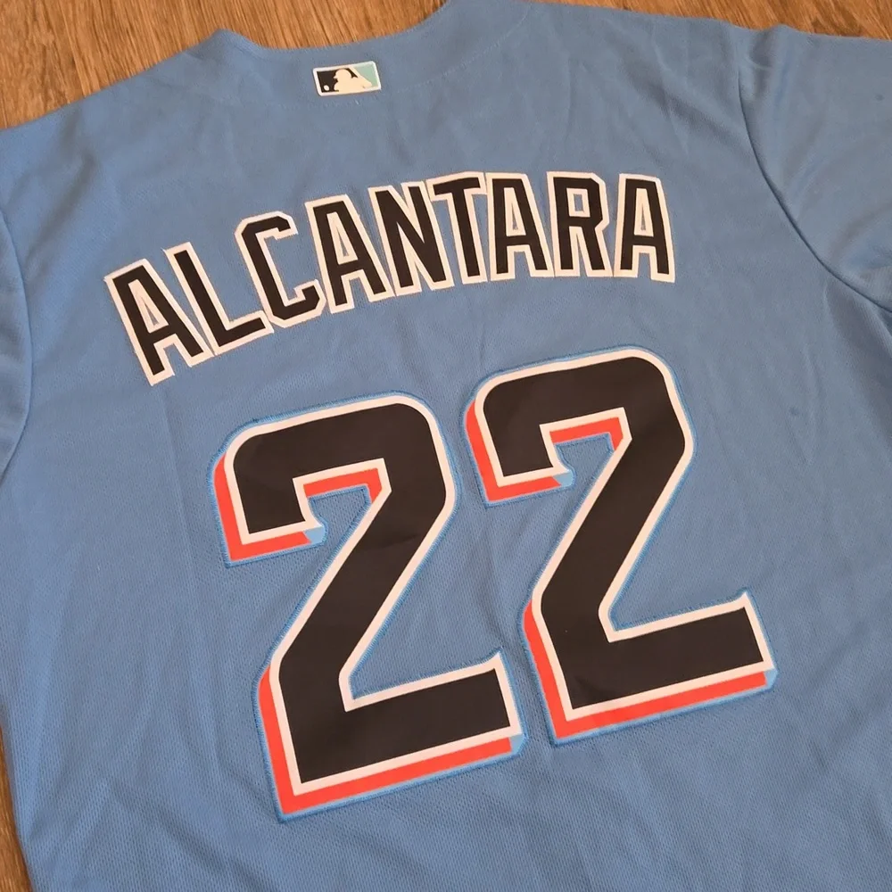 Sandy Alcantara Miami Marlins Mens L Large Stitched New - Picture 9 of 13